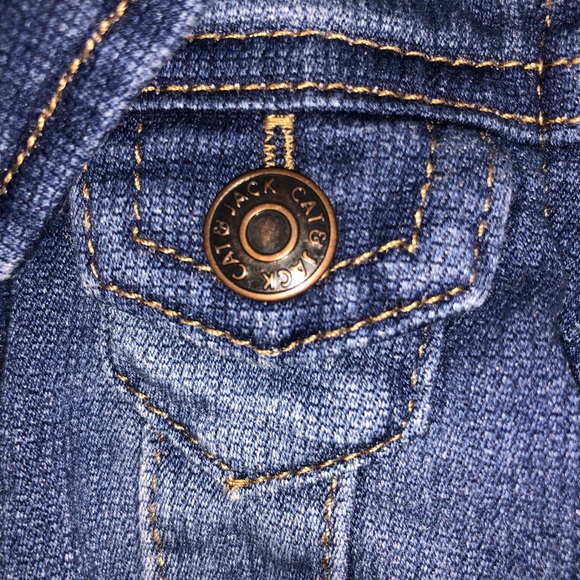 Cat & Jack 0-3 months Denim Jacket Blue Jean Jacket spandex and cotton - Picture 2 of 14